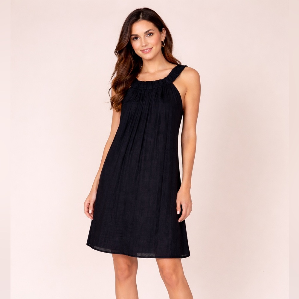 Adrianna Papell Black Midi Dress